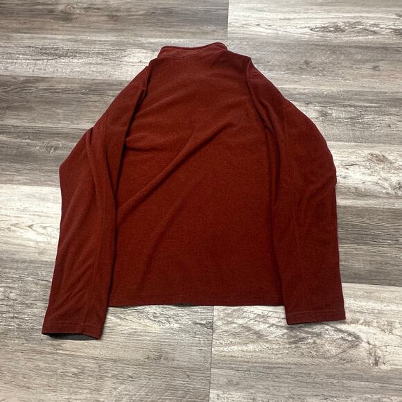 The North Face Polartec Sweatshirt Fleece Red Mens L Knit Collared Sweater TNF - Picture 5 of 10